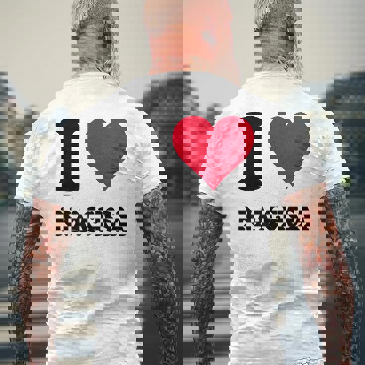 ナギサが大好き メンズTシャツ バックプリント 高齢者への贈り物