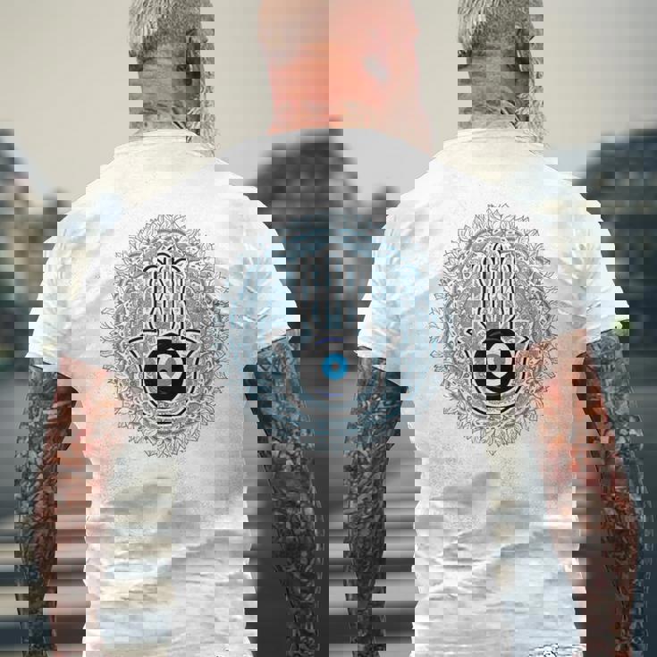 ハムサの手 メンズTシャツ バックプリント 高齢者への贈り物