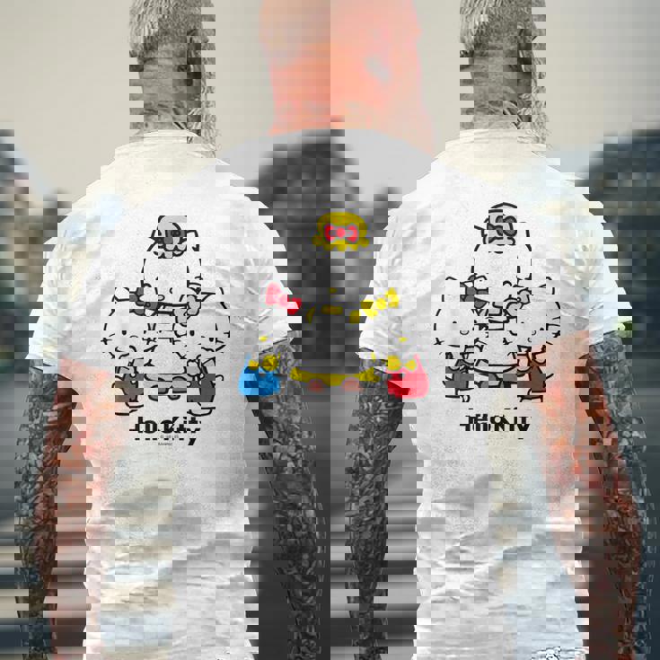 ハローキティ Usデザイン かぞく メンズTシャツ バックプリント 高齢者への贈り物