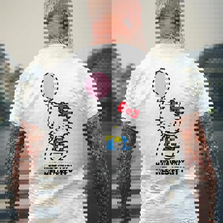 ハローキティ バルーン メンズTシャツ バックプリント 高齢者への贈り物