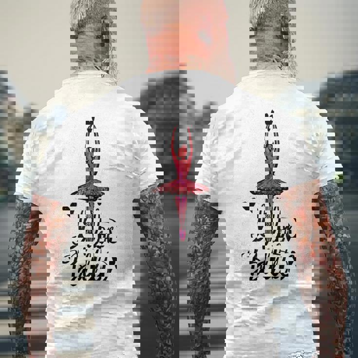 バレエ大好き メンズTシャツ バックプリント 高齢者への贈り物