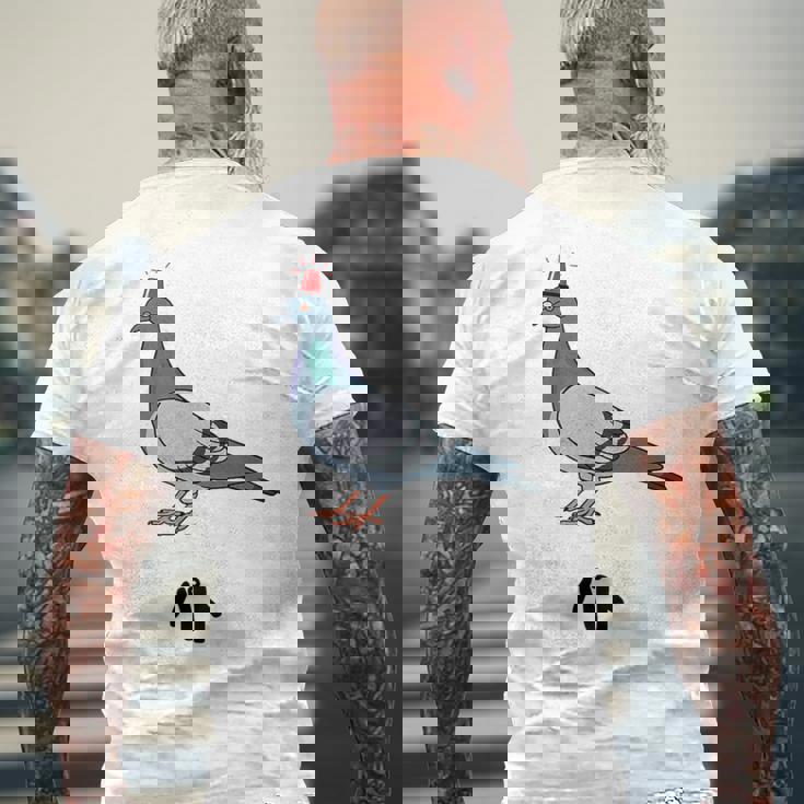 パト 鳩 ギャグ ジョーク 動物好き ダジャレ パトカー 警察 駄洒落 お笑い おもしろ ネタ メンズTシャツ バックプリント 高齢者への贈り物