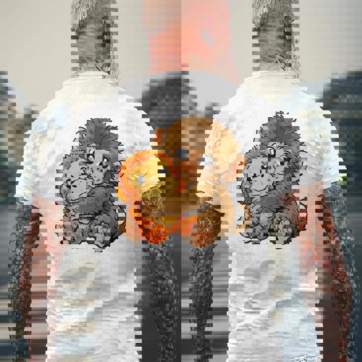 パンチ君 廃猿 日本 動物園 パンチ ぬいぐるみ メンズTシャツ バックプリント 高齢者への贈り物