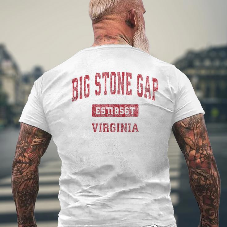 ビッグストーンギャップ バージニアバージニアva ヴィンテージスポーツデザイン レッドデザイン メンズTシャツ バックプリント 高齢者への贈り物