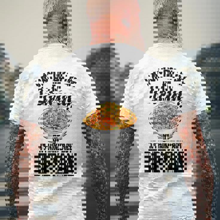 ビリヤニ マサラ パキスタン フードペースト ハンディポット ビリヤニ メンズTシャツ バックプリント 高齢者への贈り物