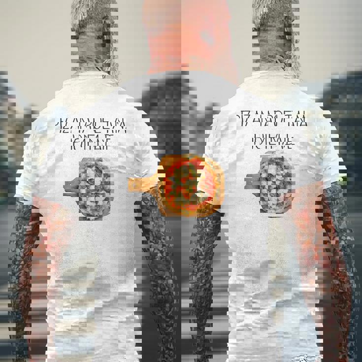 ピザ ナポレターナ イタリア ピザ ナポリタン マルゲリータ メンズTシャツ バックプリント 高齢者への贈り物