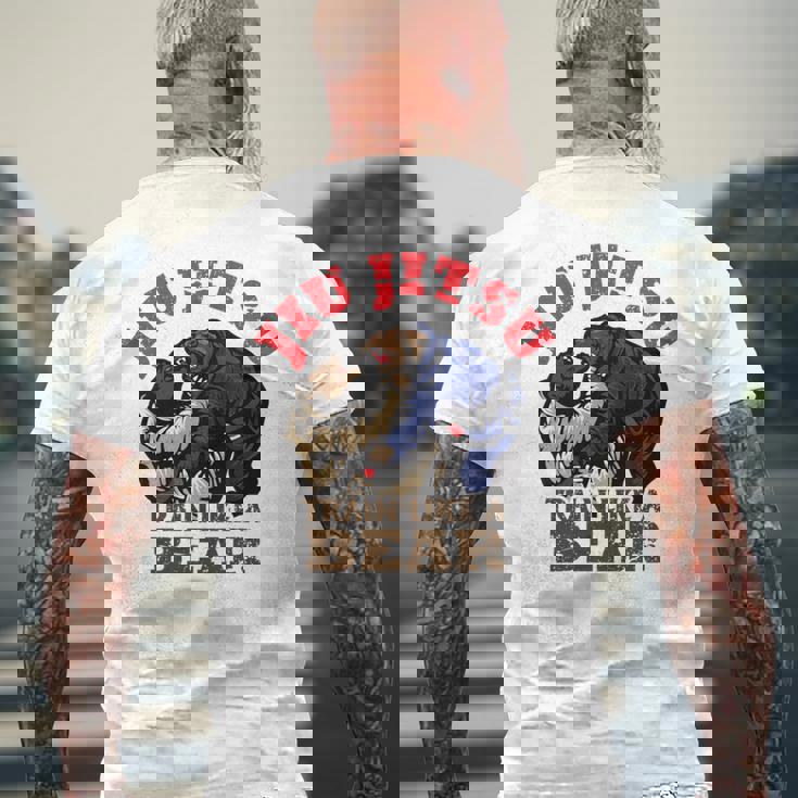 ブラジリアン柔術 Bjj クマのように訓練する 長袖tシャツ メンズTシャツ バックプリント 高齢者への贈り物