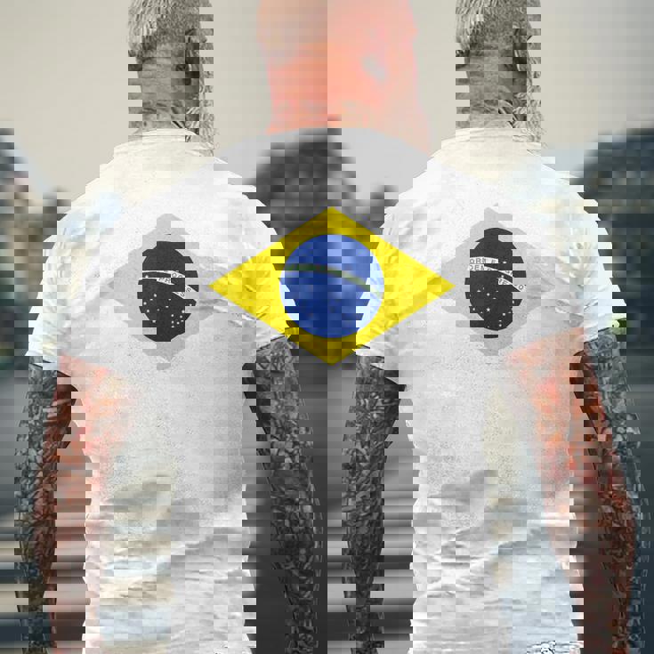 ブラジルの国旗ブラジル メンズTシャツ バックプリント 高齢者への贈り物