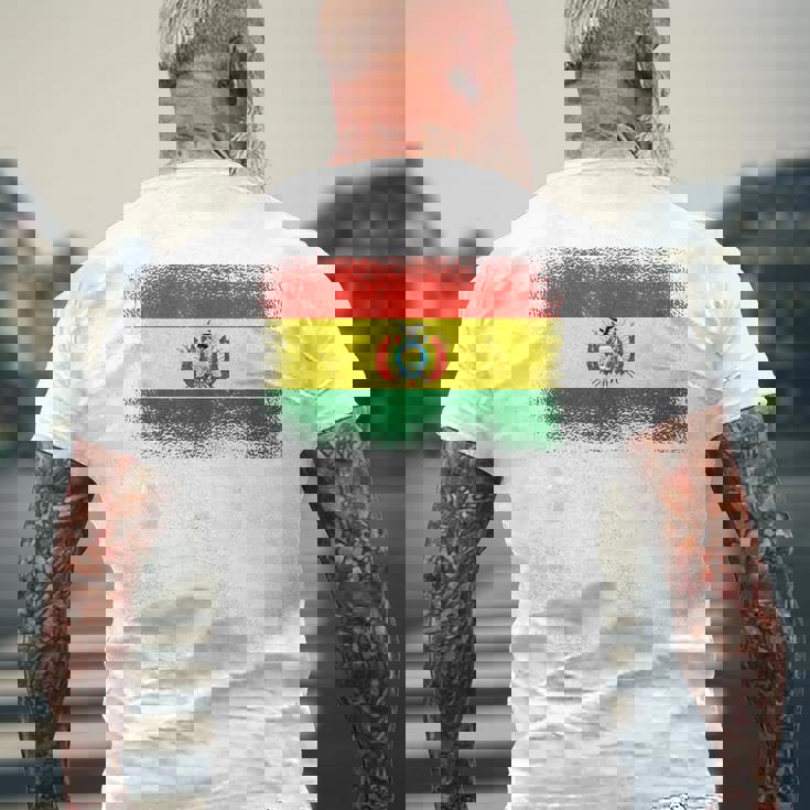 ボリビア国旗ボリビア メンズTシャツ バックプリント 高齢者への贈り物