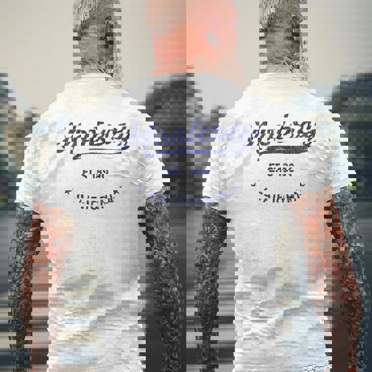 モントレー カリフォルニア クール 旅行 お土産 ヴィンテージ モントレー メンズTシャツ バックプリント 高齢者への贈り物