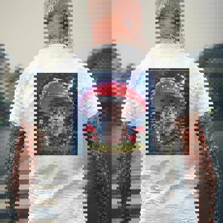 ラッコ コタコアキノコ グランジ 美的ラッコ メンズTシャツ バックプリント 高齢者への贈り物