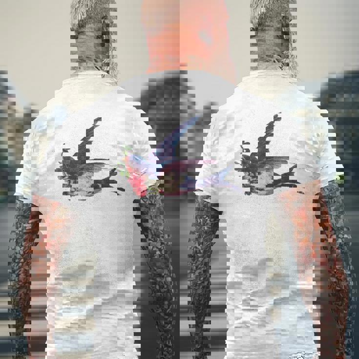 レトロ レディース ヴィンテージ メンズ ツバメ タトゥー デザイン メンズTシャツ バックプリント 高齢者への贈り物