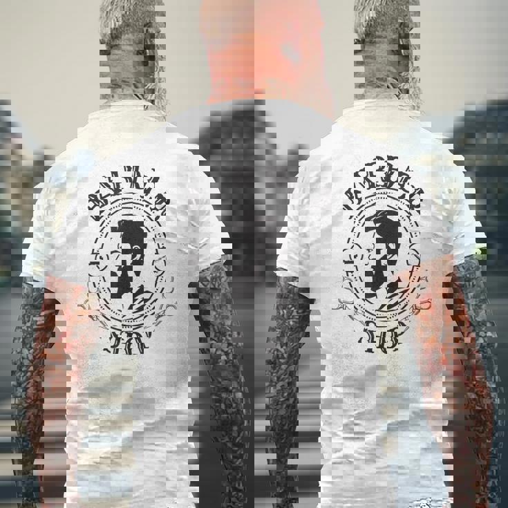 レトロバーバーショップシャツ バーバーtシャツ メンズ メンズTシャツ バックプリント 高齢者への贈り物