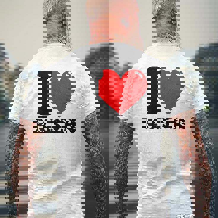 レーズンが大好き メンズTシャツ バックプリント 高齢者への贈り物