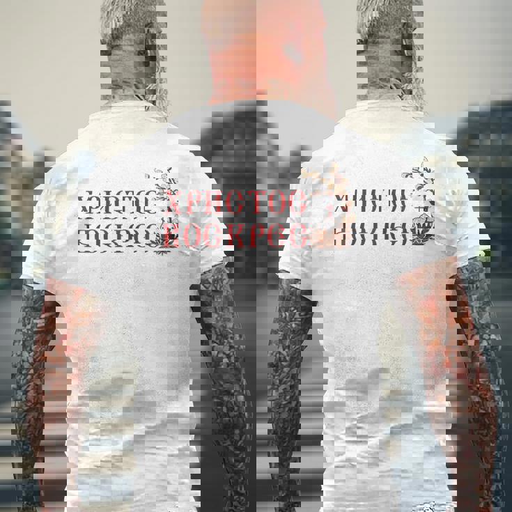 ロシア語ウクライナ語キリル文字xb イースターpascha 正統派erba メンズTシャツ バックプリント 高齢者への贈り物