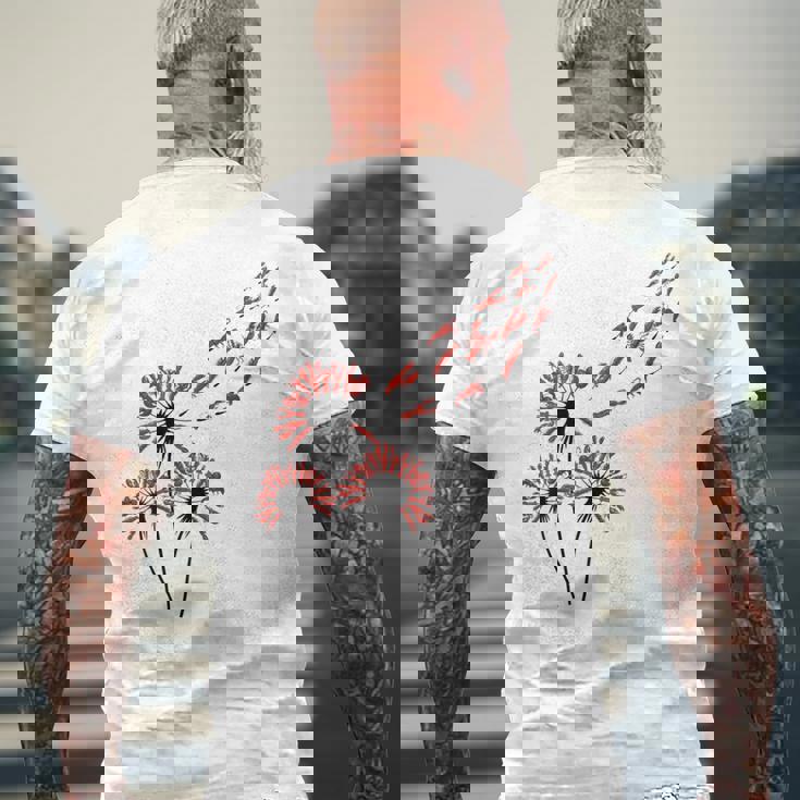 ロブスター愛好家のためのフラワータンポポロブスターシャツ メンズTシャツ バックプリント 高齢者への贈り物