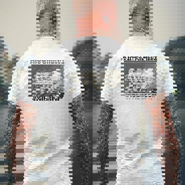 世界史で有名な反バイデン共産主義者 メンズTシャツ バックプリント 高齢者への贈り物