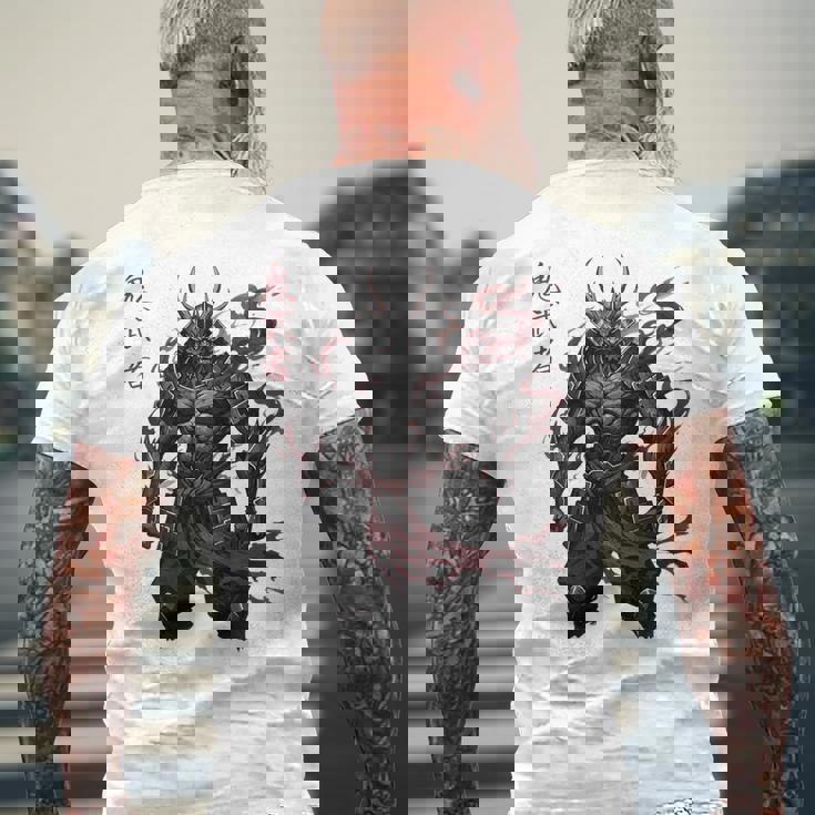 侍戦士 鬼 ダークファンタジー 日本漫画 メンズTシャツ バックプリント 高齢者への贈り物