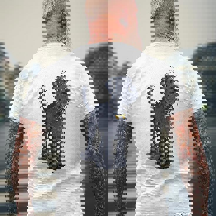 愉快なジャイアントシュナウザー Ichnauzer ギフト ドッグファン 長袖tシャツ メンズTシャツ バックプリント 高齢者への贈り物