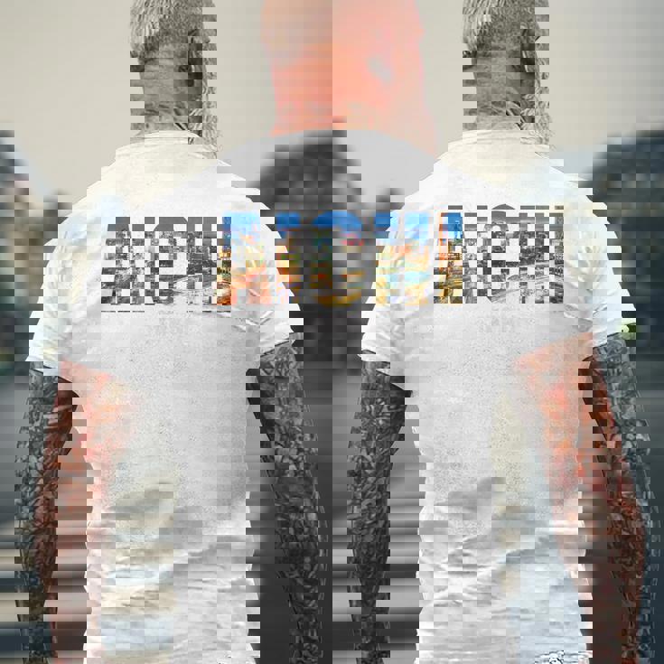 愛知県 日本 国営都市 設立 ヴィンテージ メンズTシャツ バックプリント 高齢者への贈り物