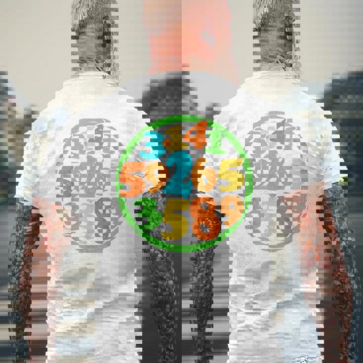 数字円周率ティー メンズTシャツ バックプリント 高齢者への贈り物