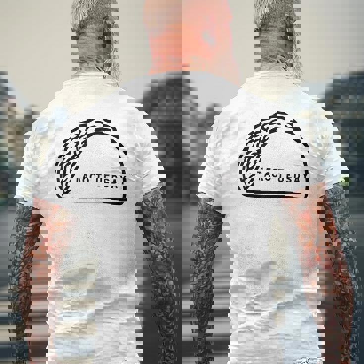 男女 家族 タコス愛好家 面白い タコス 火曜日 メンズTシャツ バックプリント 高齢者への贈り物