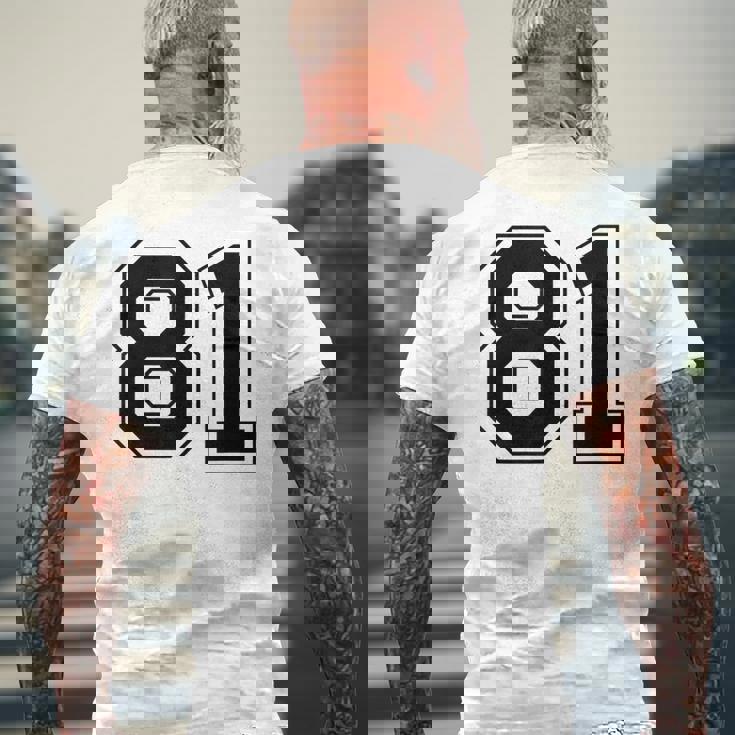 番号 81 メンズTシャツ バックプリント 高齢者への贈り物