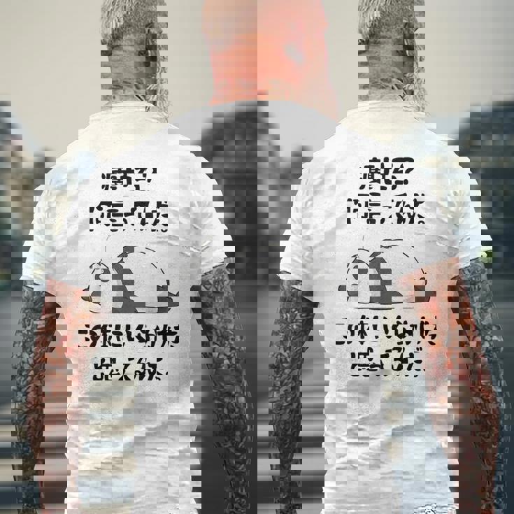 痩せろ？ 何言ってんだ。この体にいくらかけたと思ってるんだ。面白い ギャグ-ジョーク メンズTシャツ バックプリント 高齢者への贈り物