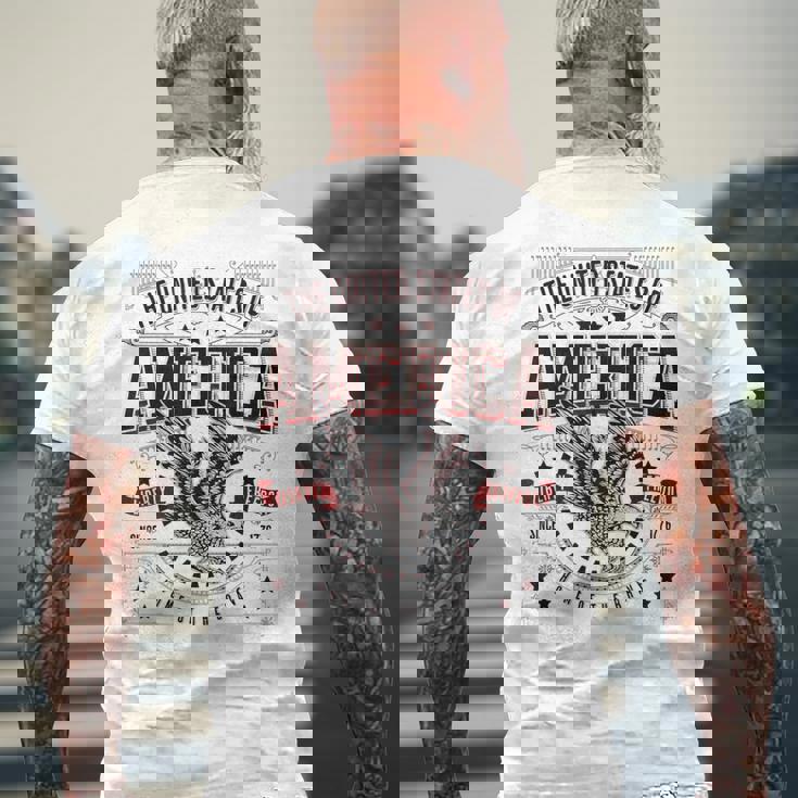 米国アメリカンイーグル アメリカ国旗 パトリオット Usa 男性用 メンズTシャツ バックプリント 高齢者への贈り物