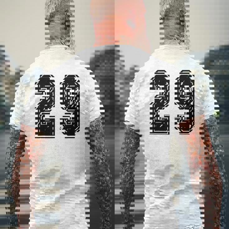 背番号 29 チーム短大スポーツ背番号付きユニフォーム メンズTシャツ バックプリント 高齢者への贈り物