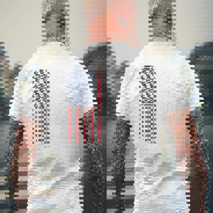 葉巻ウィスキーガン&フリーダム アメリカ国旗 7月4日 バック メンズTシャツ バックプリント 高齢者への贈り物