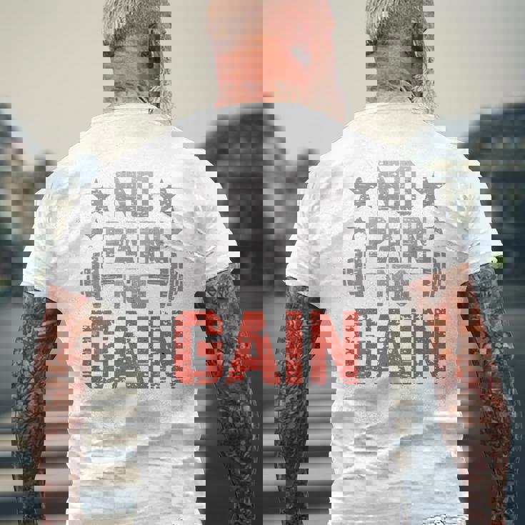 裏面にプリント No Pain No Gainign No Pain No Gain Meme メンズTシャツ バックプリント 高齢者への贈り物