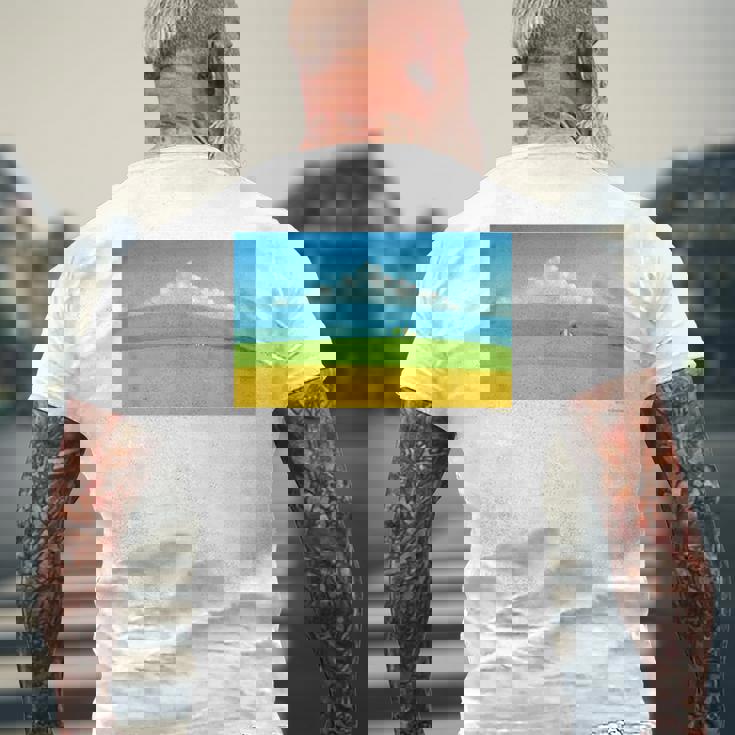 詩とメルヘン 葉祥明 トスカーナの祈り P3031 メンズTシャツ バックプリント 高齢者への贈り物