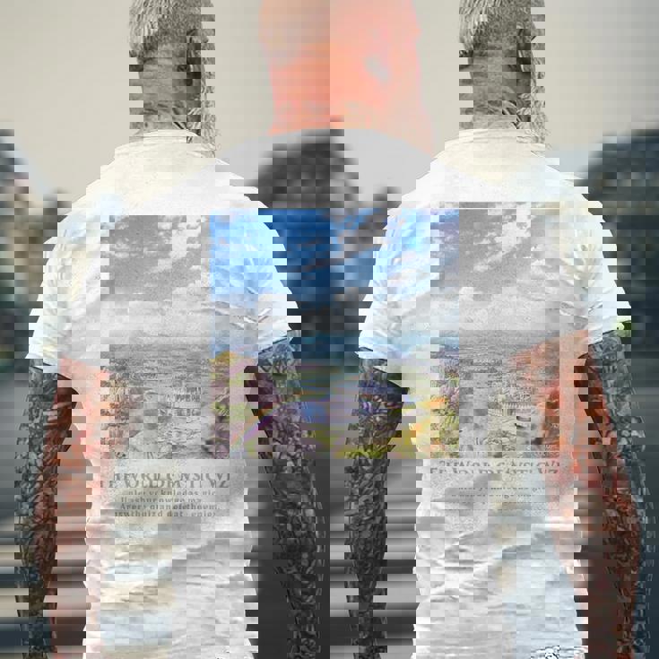 黒猫のウィズ クエス＝アリアス メンズTシャツ バックプリント 高齢者への贈り物