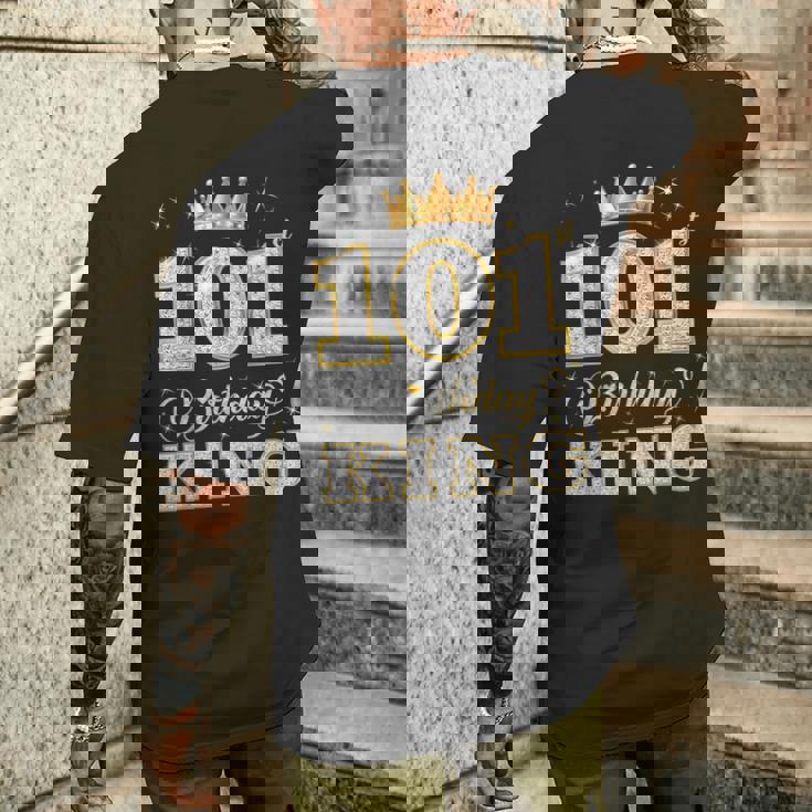 101歳の誕生日王 101歳の誕生日パーティー メンズTシャツ バックプリント 彼への贈り物