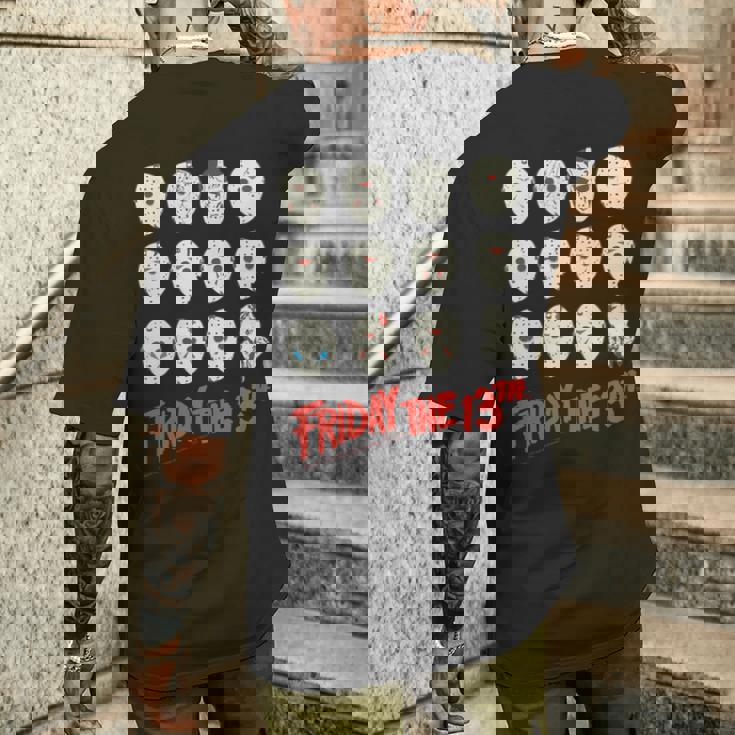 13日の金曜日 ハロウィン デザインマスク 長袖tシャツ メンズTシャツ バックプリント 彼への贈り物