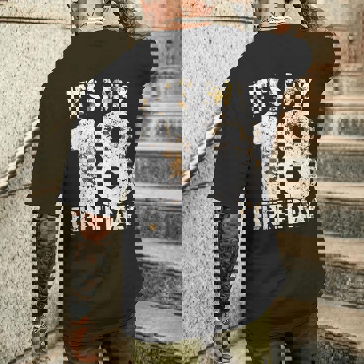 18歳の誕生日 It's My 18歳の誕生日 18歳の誕生日 メンズTシャツ バックプリント 彼への贈り物