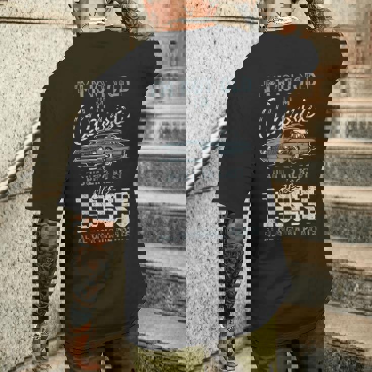 1955年クラシックカー生誕71周年 メンズTシャツ バックプリント 彼への贈り物