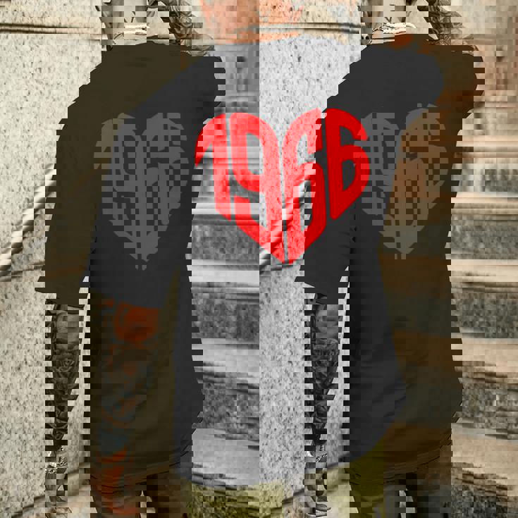 1966 ハート ヴィンテージ 1966年製 ハート型 還暦祝い メンズTシャツ バックプリント 彼への贈り物