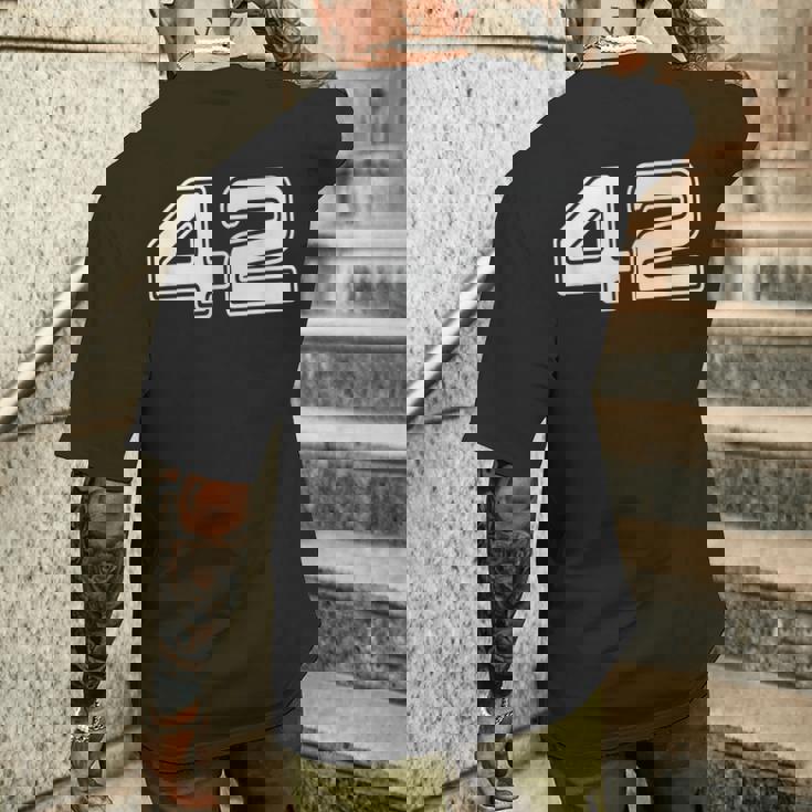 42 宇宙の秘密 メンズTシャツ バックプリント 彼への贈り物