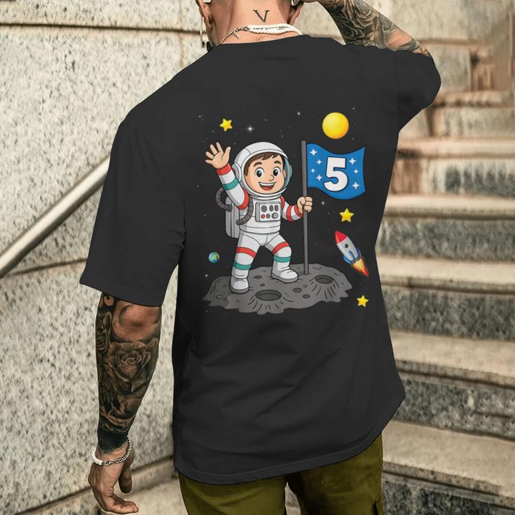 5 Geburtstag Astronaut All Weltraum Junge 5Er Geburtstag T-Shirt mit Rückendruck Geschenke für Ihn