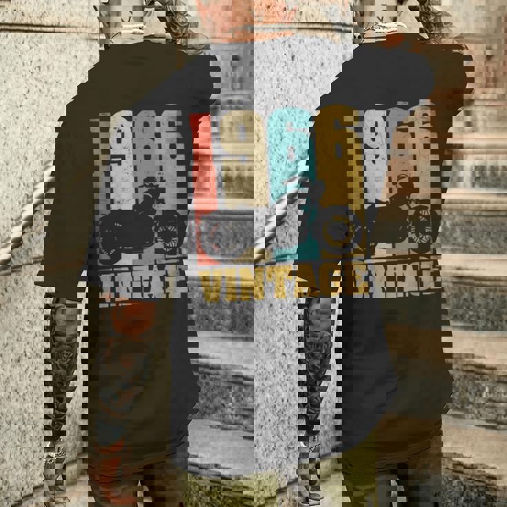 60 歳の誕生日バイカーギフトtシャツ-ヴィンテージ1966バイク メンズTシャツ バックプリント 彼への贈り物