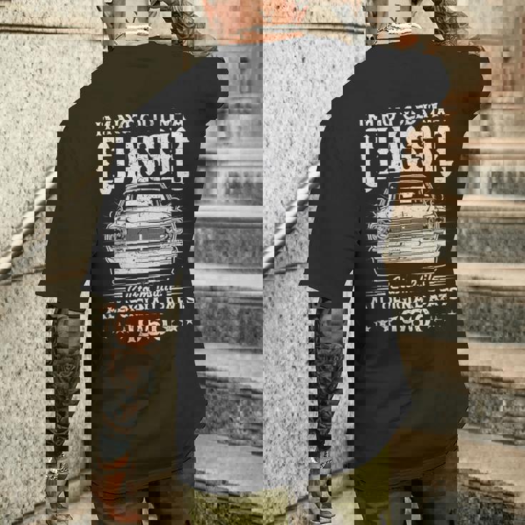 66 歳のギフト ヴィンテージ クラシックカー 1960 66 歳の誕生日 長袖tシャツ メンズTシャツ バックプリント 彼への贈り物