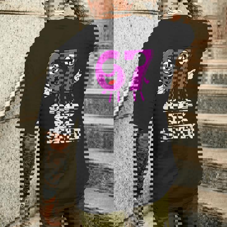 67 シックスセブン 6-7 面白いイタリアンブレインロットゲームスラングミーム メンズTシャツ バックプリント 彼への贈り物