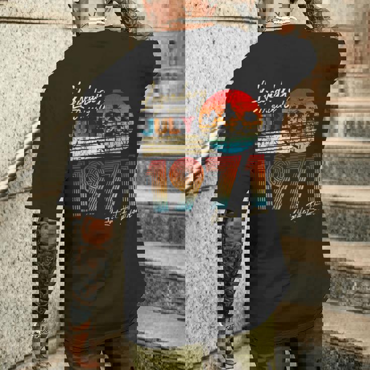 7月誕生日ギフト50年ヴィンテージ1971年生まれ。 メンズTシャツ バックプリント 彼への贈り物