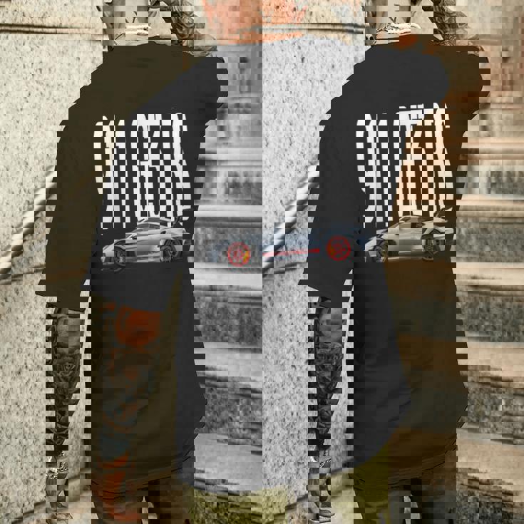 911 Gt3 Rs レーシングカー ヴィンテージ ミームコイン メンズTシャツ バックプリント 彼への贈り物