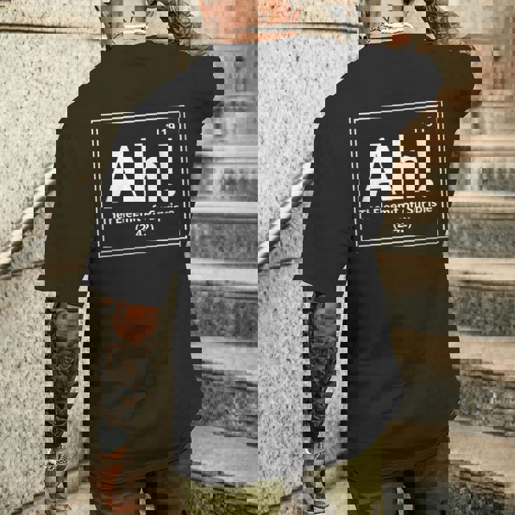 Ah The Element Ofurprise cience Periodic Table メンズTシャツ バックプリント 彼への贈り物