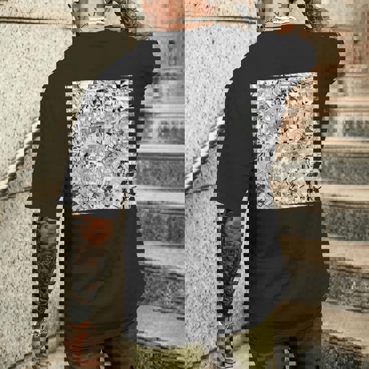 Ahegao オタクアニメ 垂れ下がるよだれアニメ Weeb Love メンズTシャツ バックプリント 彼への贈り物