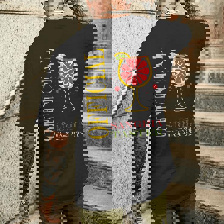 Alcohol Officialangria Taster Drinkangria メンズTシャツ バックプリント 彼への贈り物