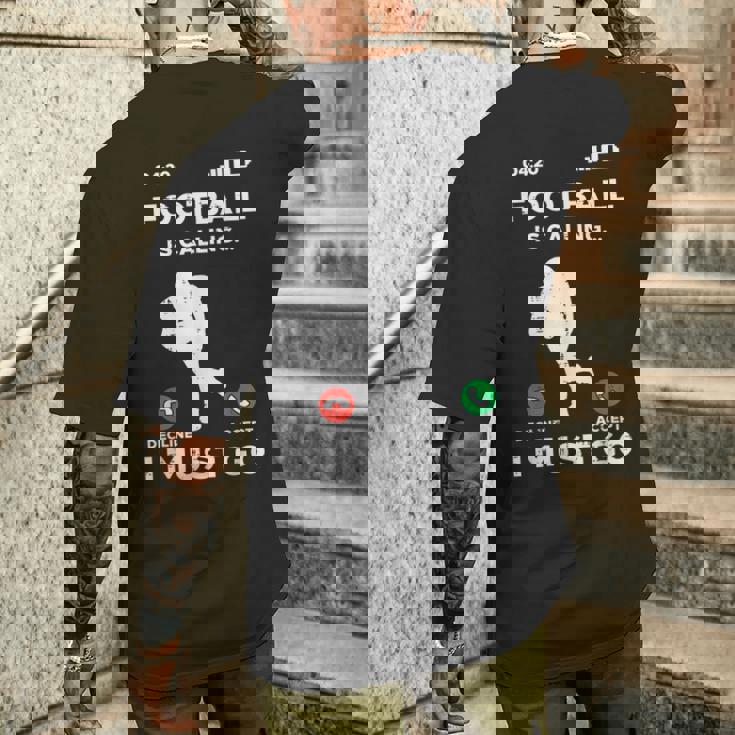 American Football Calling I Must Go ファニーコーチ メンズ レディース メンズTシャツ バックプリント 彼への贈り物